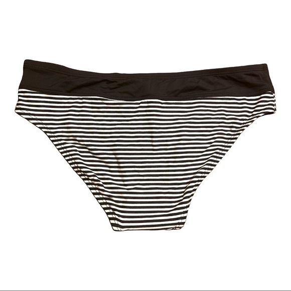 Carve Designs Bikini Bottom NWOT Stripes Black and White Size Large - Picture 3 of 7